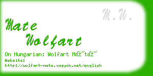 mate wolfart business card